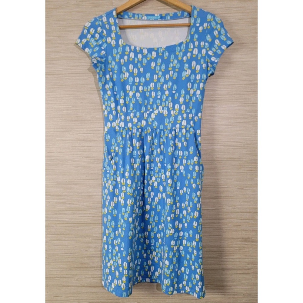 J. McLaughlin‎ Women XS Blue Floral Dress Nylon Spandex Stretch Casual Summer